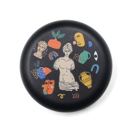 Retainer Case Sculpture Print Orthodontic Case With Mirror Compatible with Invisalign Aligner Remover Tool Travel Essentials Gift for Girlfriend Boyfriend Family Friends for Travel School Work