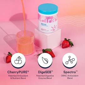 Cira Cira Reds Superfood Powder - Antioxidants and Digestive Enzymes w/Acai Berry for Nitric Oxide, Increased Energy, Immunity, & Gut Health - 30 Servings, Aloha Punch