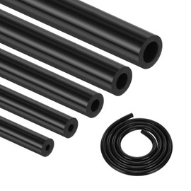 DMiotech 5Pcs Silicone Vacuum Hose Automotive,1/8" 5/32" 1/4" 5/16" 3/8" ID High Performance Silicone Vacuum Tubing Hose Line Kit 130PSI Max Pressure, 6.6FT Black