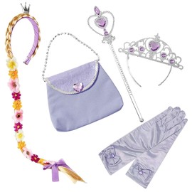 monoii d780 Princess Set, Children, Cosplay Set, Snow Queen, Princess, Costume, Accessories, Kids, Princess, Tiara, Accessories, Purple