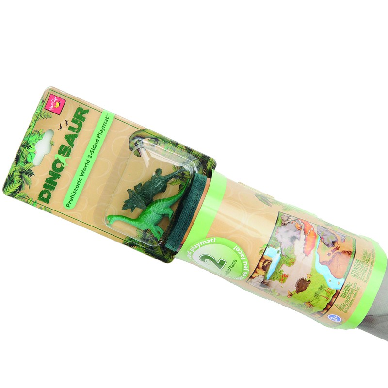 Neat-Oh! Dinosaur Prehistoric World 2-Sided Playmat w/2 dinosaurs