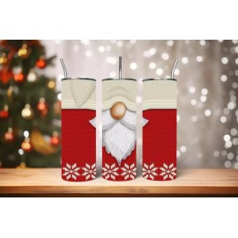 Unbranded Christmas Santa Gnome Insulated 20oz Skinny Travel Tumbler
