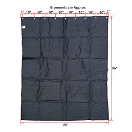 Mytee Products Large Sound Blanket 96" x 80" - Black Sound Dampening Blanket - Durable Woven Cotton/Polyester Blend Material - 12 lbs per Blanket, Machine Washable - Absorb Sound in Studios, Basements