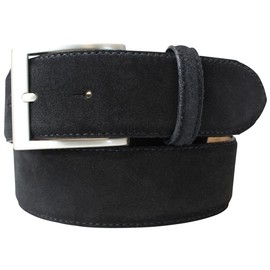 BELTINGER Suede Belt 4 cm | High-Quality Suede Leather Belt for Men 40 mm | Men's Belt Suede Belt 4 cm, black, silver