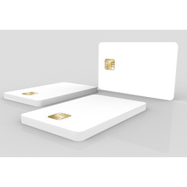 Fudan FM4428 (SLE4428) Contact Chip PVC Smart Card, ISO7816, Blank White, Gloss Finish (Pack of 100)