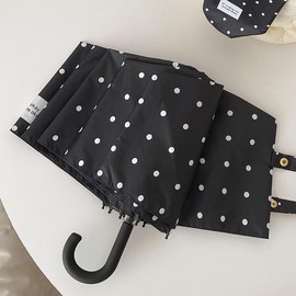작은 도트 무늬 접이식 휴대용 데일리 양우산 Small Polka Dot Pattern Folding Portable Daily Umbrella