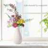 Unbreakable Vase for Flowers, Ceramic Look Plastic Vase for Home