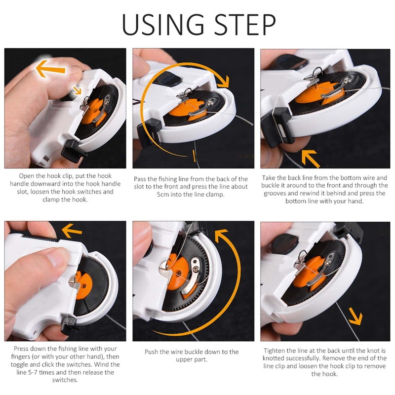 Automatic Fishing Hook Tier Machine Electric Fast Hook Lines Tying