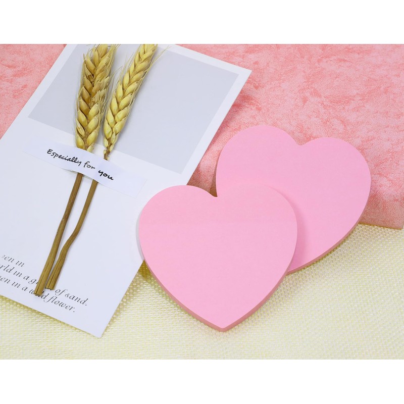 Mini Skater 2 Pack Kraft Paper Sticky Notes Heart Shaped
