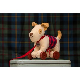 Ragtales RT503 Hamish Wooden Pull-Along Scottie Dog Soft Toy, Cream