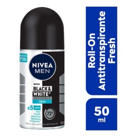 Desodorante Black & White Fresh Roll On 50ml Nivea Men