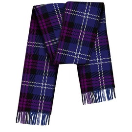 BRAW CLANS TARTANS 100% Pure Lambswool Scottish Tartan Scarf men, women - 12x60 - plaid Soft and warm winter wool scarf wrap shawl - Blue Checkered long scarves gift (Heritage Of Scotland Tartan)