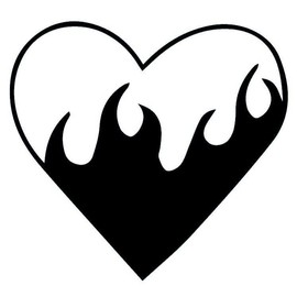 Fake Tattoo Heart - Temporalis® | Temporary Tattoos for Adults - EU Certified Cosmetics, Vegan & Waterproof - Lasts 1 to 2 Weeks [Burning Heart]