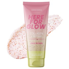 Sunday Essence Collagen Facial Scrub - Dermatologist Tested, Anti-Aging, Hydrates & Improves Firmness, Korean Skin Care, 95% Natural, Clean Beauty, Non - GMO, Cruelty - Free - 1 Pack