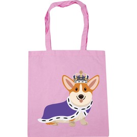 Hippowarehouse Queen's Jubilee Corgi Dog Tote Shopping Gym Beach Bag 42cm x38cm, 10 litres