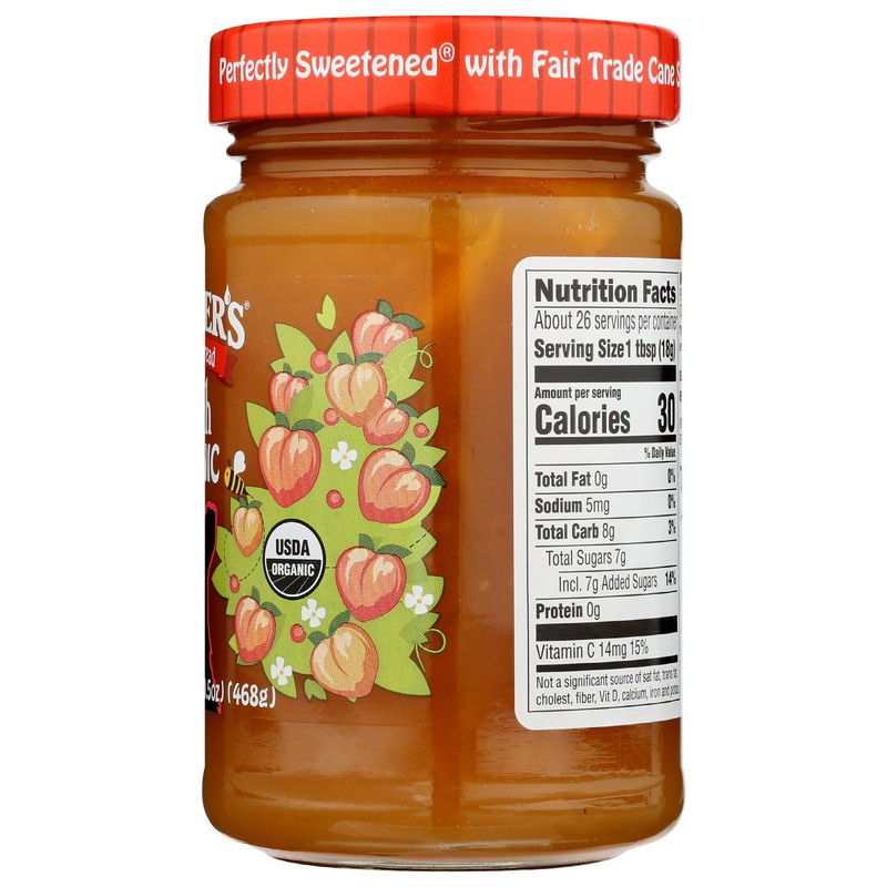 Crofters Peach Organic Premium Spread, 16.5 Oz