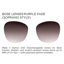 Bose Purple Fade, Soprano Cat-Eye Replacement Sunglass Lenses, Lens Width: 55 mm