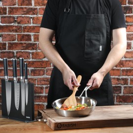 Babish 100% Cotton Kitchen Apron w/Roomy Front Pocket and Adjustable Neck Strap