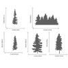 BENECREAT Pine Tree Stainless Steel Stencil Template, 6x6 Inch Forest