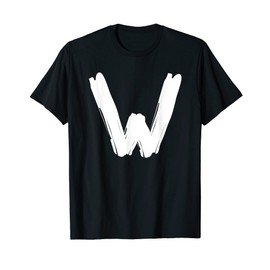 Creative Bold White Letter W - Design - Alphabet - Marker T-Shirt