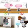 ANJUU 10 Pcs 30mm Diamond Shape Crystal Glass Cabinet Knobs