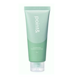 Point & Calming Veggie Mugwort Scrub Foam 150g Mildly Acidic Scrub Cleansing Foam Korean K-Beauty Skincare School Military Dormitory Airport Departure / 포인트앤 진정 베지 쑥크럽 폼 150g 약산성 스크럽 클렌징폼 한국K뷰티 스킨케어 학교 군대 기숙사 공항 출