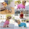 Dog Pajamas Cotton Striped Pup Jumpsuit, Breathable 4 Legs Basic