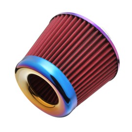 Skyplanet 76mm 3" Universal Intake Air Filter High Mesh Cone(Red)