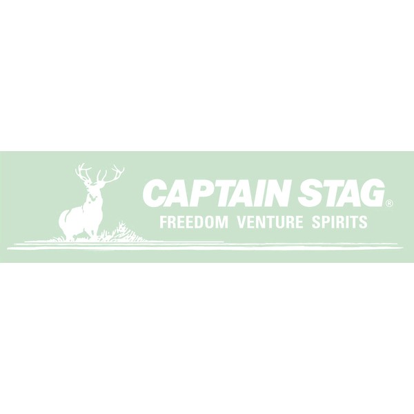 CAPTAIN STAG UM-1532 White Logo Mark Sticker, 9.2 x 2.2 Inches (234 x 57 mm)