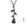 Rose Flower Urn Necklace Cremation Jewelry for Ashes for Women