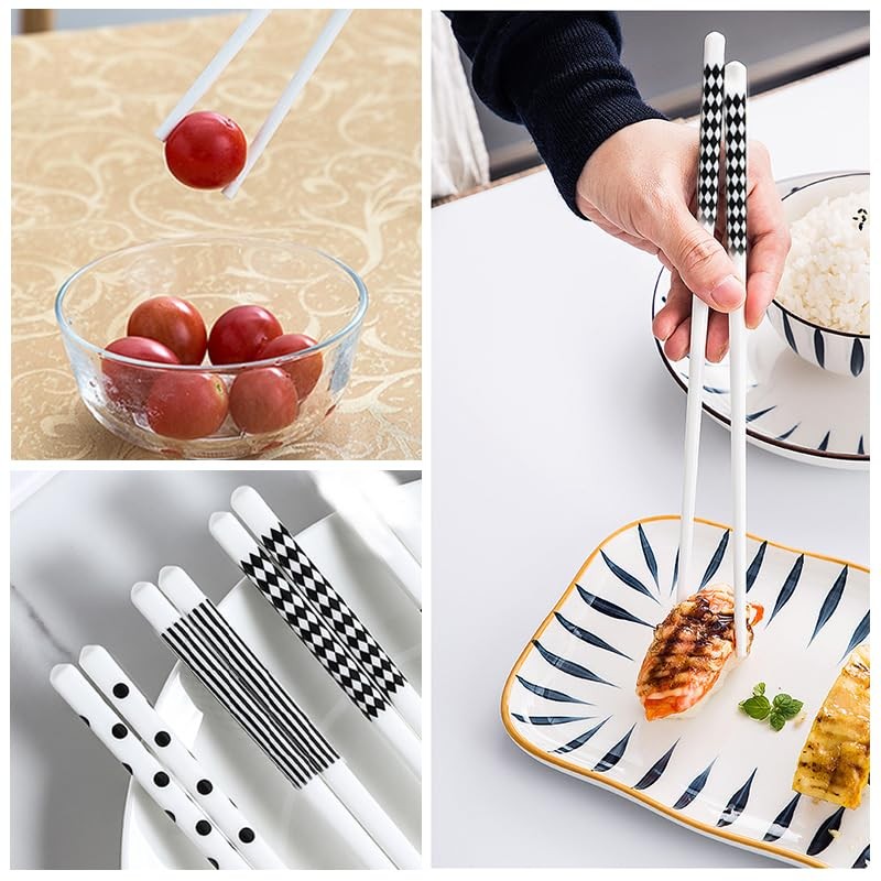 3 Pairs Chopsticks Dishwasher Safe, Chopsticks for Eating Reusable Chinese