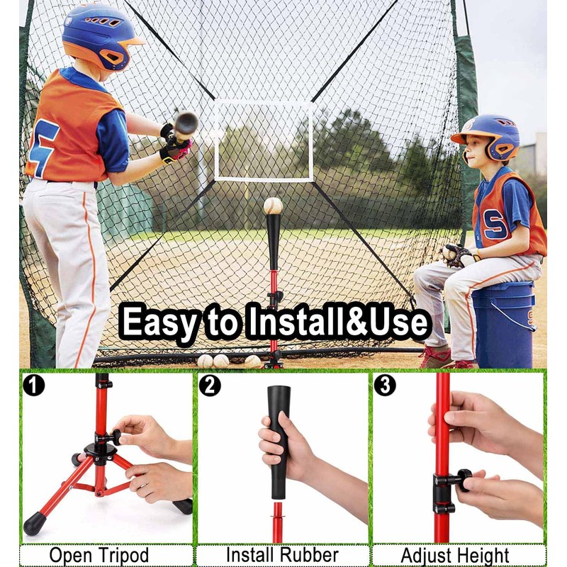 Portable Baseball & Softball Batting Tee for Kids and Youth