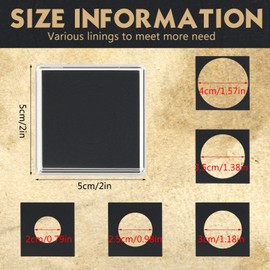 Vicenpal 50 Pcs Silver Dollar Coin Holder Clear Coin Capsules with Foam Gasket Acrylic Coin Organizer Coin Case Morgan Coin Dollar Collection Display Box Plastic Storage Protectors 20/25/30/35/40mm