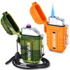 Laffizz 2 Pack Waterproof Outdoor Lighter Plasma Windproof Torch Lighters