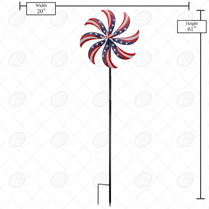 Red Carpet Studios 34702 Spinner Stake, Patriotic