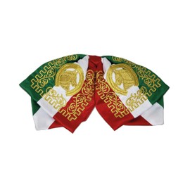 TRICOLOR GREEN WHITE and RED mexican bow tie september, November holiday mexican fiesta mexican holiday celebration