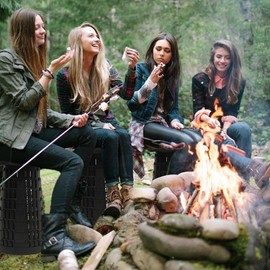 JAEMEYEM 2024 Collapsible Stool Chair, Upgraded Folding Stool for Adults Heavy Duty, Sturdy, Adjustable, Portable, Foldable Seat Sturdy Stools for Outdoor Camping Fishing Hiking Gardening BBQ