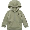 Carhartt Baby Boys Long-Sleeve Half-Zip Hooded Sweatshirt, Jade, 24M