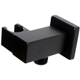 Hand Held Shower Head Holder Hose Connector Shower Wand Holder Wall Mount Adjustable Handheld Shower Handle Sprayer Holder Shower Elbow Shower Hose Adapter Toilet Bidet Spray Head Bracket Matte Black