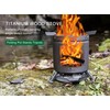 Boundless Voyage Outdoor Camping Titanium Wood Stove With Foldable Stands