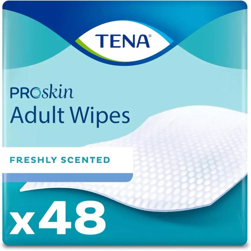 Tena ProSkin 테나 프로스킨 울트라 바디 물티슈 48개들이(1팩) 화이트 TENA