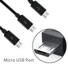 GELRHONR Short Micro USB Splitter Cable,3 in 1 USB 2.0