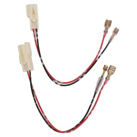 Ymiko Car Door Speaker Wiring Harness, 1 Pair Black ABS 12 V Decans Wiring Harness Adapter for Door Speaker