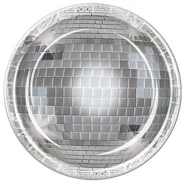 RhinestoneSash Last Disco Bachelorette Party Decorations - SET OF 8: Disco Ball 9" Matte Finish Disposable Plates - Mamma Mia Themed Bachelorette Decor