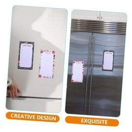 MAGICLULU 4pcs Magnetic Notepads for Refrigerator Memo Pads Pages Each for-do Lists Grocery Notes and Reminders Smooth Writing Easy Attachment to Fridge Floral Design