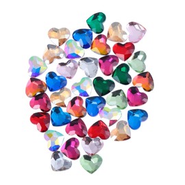 Ipetboom 3D Heart Shape Nail Rhinestone Set 50pcs Nail Art Charms DIY Manicure Decorations