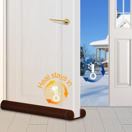 MAXTID Small Door Draft Blocker 30" Double Door Draft Sealers for Bottom of Door Weather Seal Strips Soundproof Door Seal