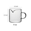 Sizikato 2pcs Transparent Glass Creamer with Handle, 4oz Mini Coffee