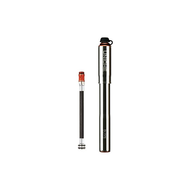 UNICHE Tech High Volume Mini Bicycle Pump (Silver, Large)