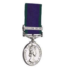 The Commemorative Coin Company Full Size Replica General Service Medal. Northern Ireland Clasp. Silver. GSM 1962 Reproduction/Copy